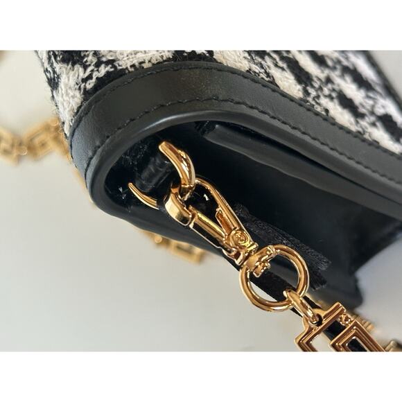 Versace Greek Key Leather Black Wallet on Chain Mini Shoulder Bag 1007220 NWT - Picture 16 of 16